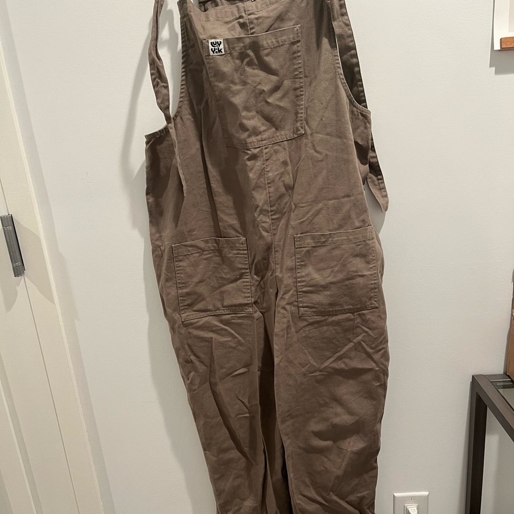 Grey-Green Lucy & Yak Overalls with Front Pockets